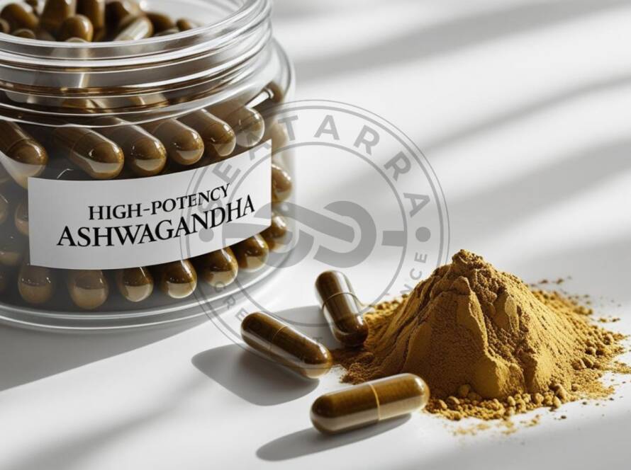 Ashwagandha 7% gravimetry extract in high-potency capsule form