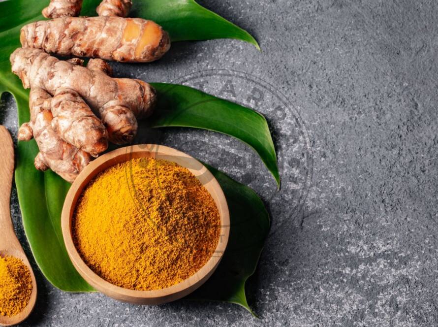 Natural pain relievers from plants like turmeric, ginger, chamomile and other herbal ingredients for comfort